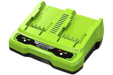 2938807 быстрое зарядное устройство для 2-х аккум. G40UC8, 40V, ток заряда 8А, картон Greenworks