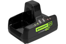 2954407 быстрое зарядное устройство для 2 аккум. G60DC10, 60V, ток заряда 10А Greenworks