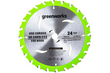 2955707 диск пильный по дереву 165х20х1,6/1,1мм 24Т, АТВ 20гр. Greenworks
