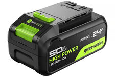 2957807 аккумулятор G24HP5 High Power, 24V Li-ion 5Ач, индикатор заряда, картон Greenworks