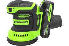 3100907CUA эксцентриковая шлифмашина аккум. OS325, 125мм, 24V (АКБ 1х2Ач, з/у, картон) GW