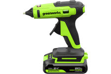3502207CUA термоклеевой пистолет 11мм аккум. G24GLG, 24V (АКБ 1х2Ач, з/у, картон) Greenworks