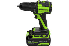 3708307CUB дрель-шуруповерт аккум. DD345, 27/45Нм, BL-motor 24V (АКБ 1х4Ач, з/у, картон) GW