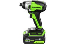 3802807CUB шуруповерт ударн. аккум. GD24ID3, 300Нм, HEX 1/4", BL-motor 24V (1х4Ач, /з/у, картон) GW